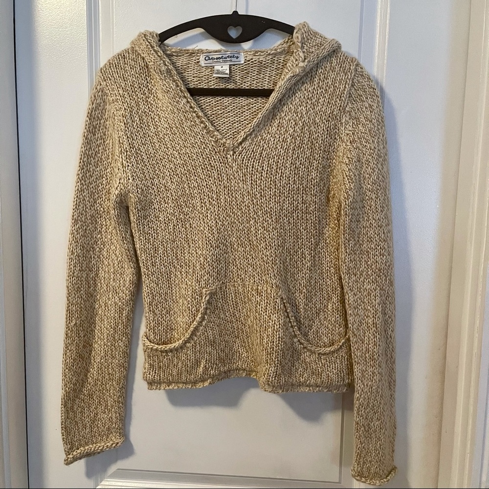 NWOT Absolutely Tan Hooded Sweater Hoodie M